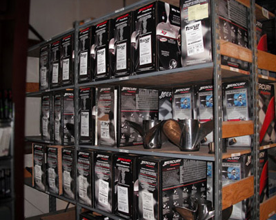 Palmetto Boat Center parts on storage